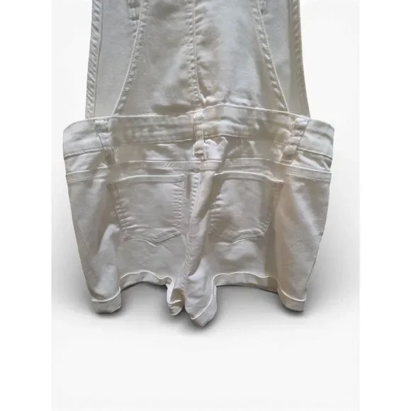 Girls White Denim Shortalls | Overall Shorts | Size 9 | Pre-Owned - Picture 9 of 15